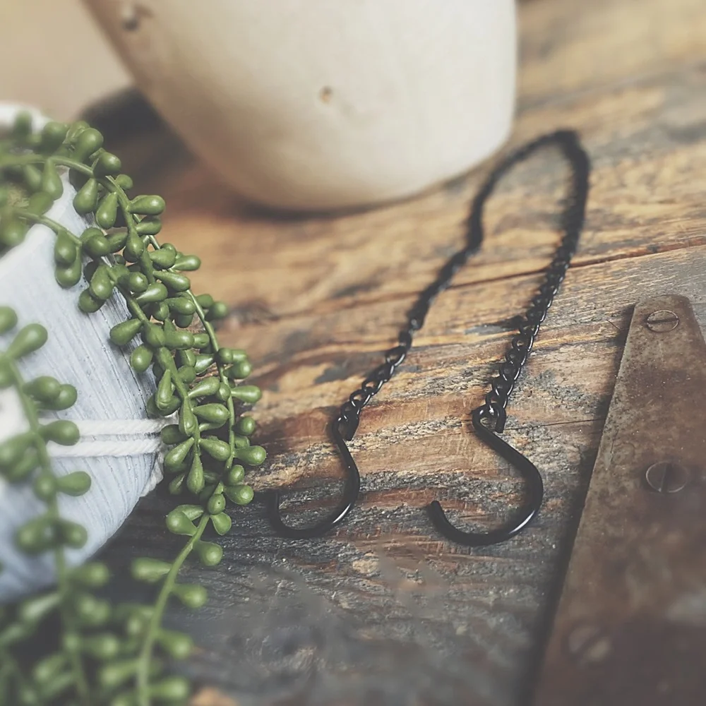 Handcrafted Macramé Succulent Hanger | Rustic Clay Pot & Faux Pearls